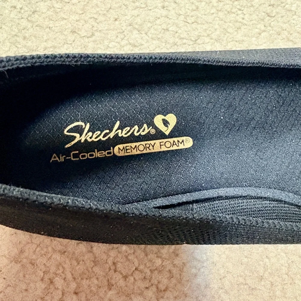 Skechers Black Loafers with Gold Accent - Picture 6 of 8
